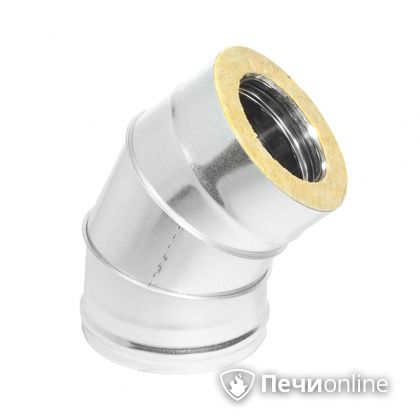 Колено 135° (45°) Теплов и Сухов Отвод Термо 45* ОТ-Р 430-0.5/оцинковка D150/210 в Самаре