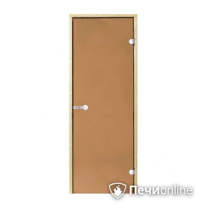 Дверь для бани Harvia Стеклянная дверь для сауны 7/19 коробка сосна бронза  D71901М в Самаре